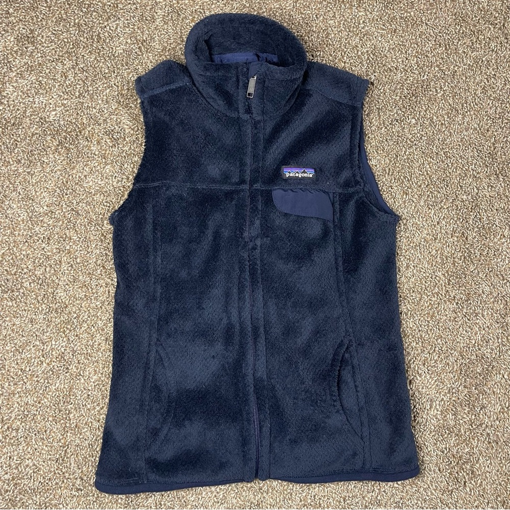 Patagonia Re-Tool Fleece Vest Navy Blue Polartec Women’s Size XS Soft Cozy